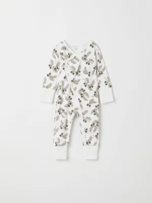 Acorn Print Baby Romper