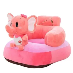 AVSHUB Soft and Rocking Chair Skin Friendly Elephant Shape Baby Supporting Seat Soft Plush Cushion and Chair for Kids/Baby - PinkElephant, for 3 Months to 3 Years