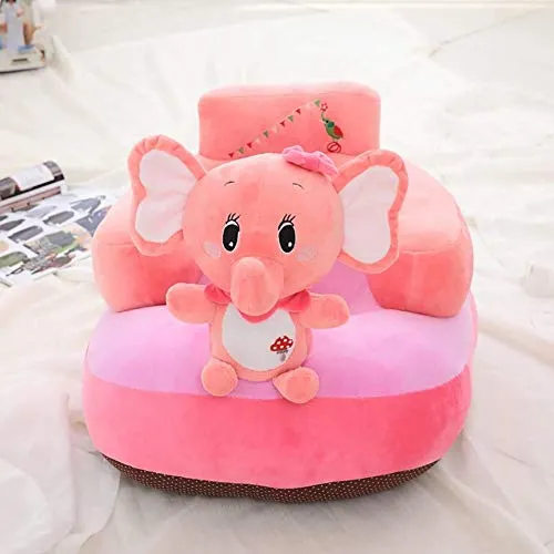 AVSHUB Soft and Rocking Chair Skin Friendly Elephant Shape Baby Supporting Seat Soft Plush Cushion and Chair for Kids/Baby - PinkElephant, for 3 Months to 3 Years