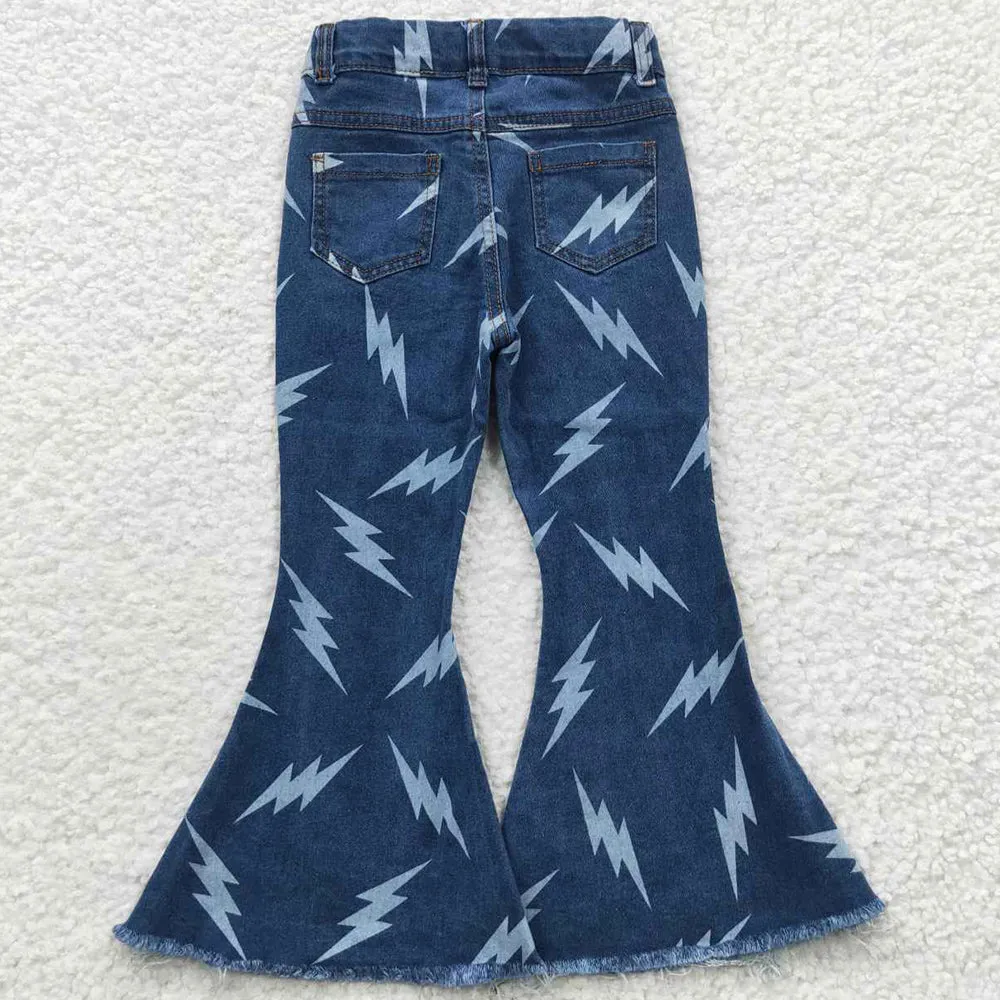 Baby Girls Jeans Flash Denim Bell Pants P0128