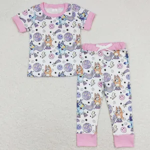 Baby Girls Pajamas Dogs Disco Shirt Pants Pajamas Sleepwear Sets GSPO1508