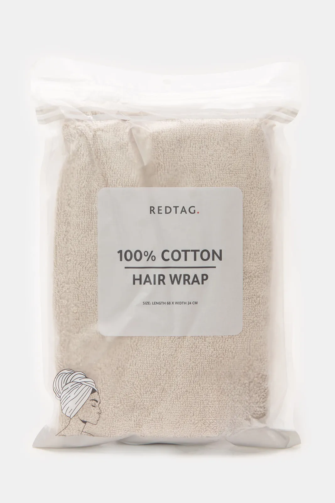 Beige Cotton Hair Wrap