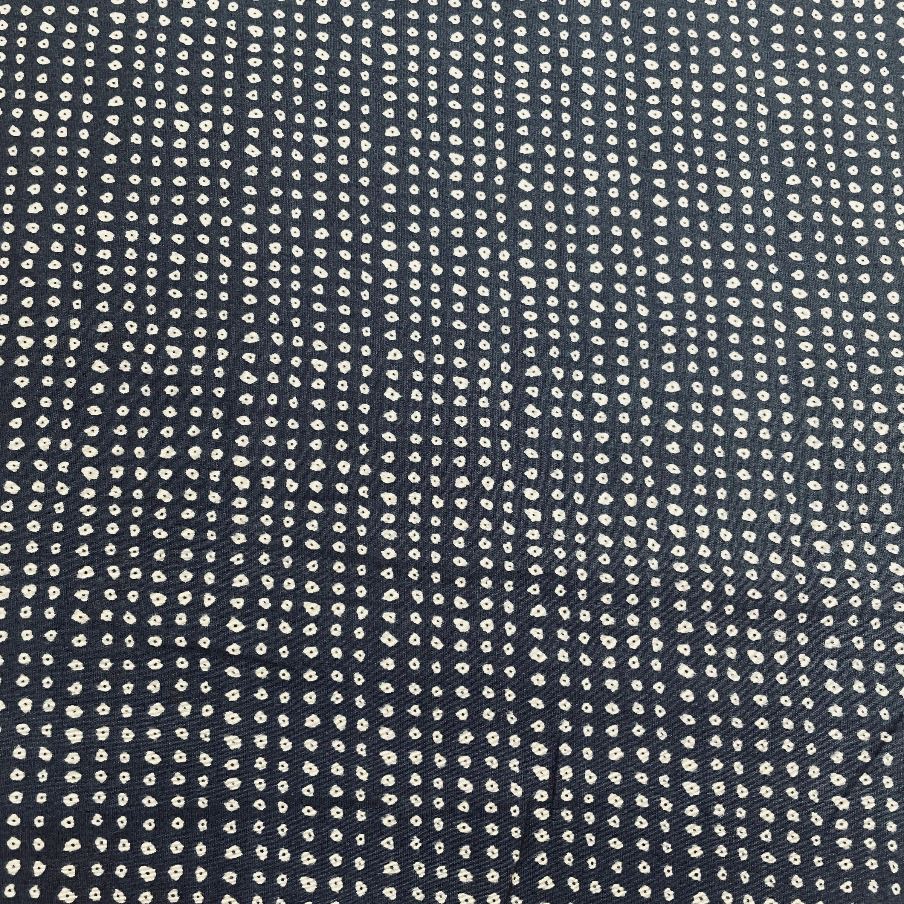 Blue Dot Print Viscose Chanderi Fabric