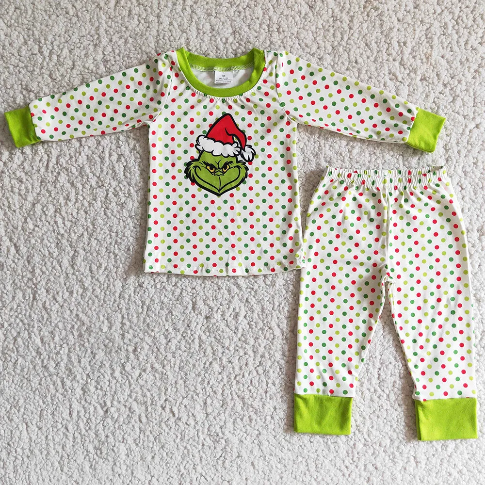 Boutique Girls Pajamas Christmas Cute Baby Girl Pajamas Nightdress 6 B10-25