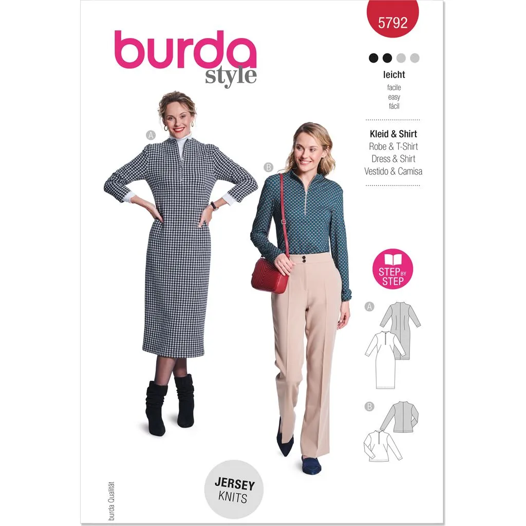 Burda Style Pattern 5792 Misses' Dress and Top B5792