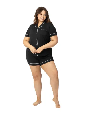 Clea Bamboo Short Sleeve Pajama Set | Black