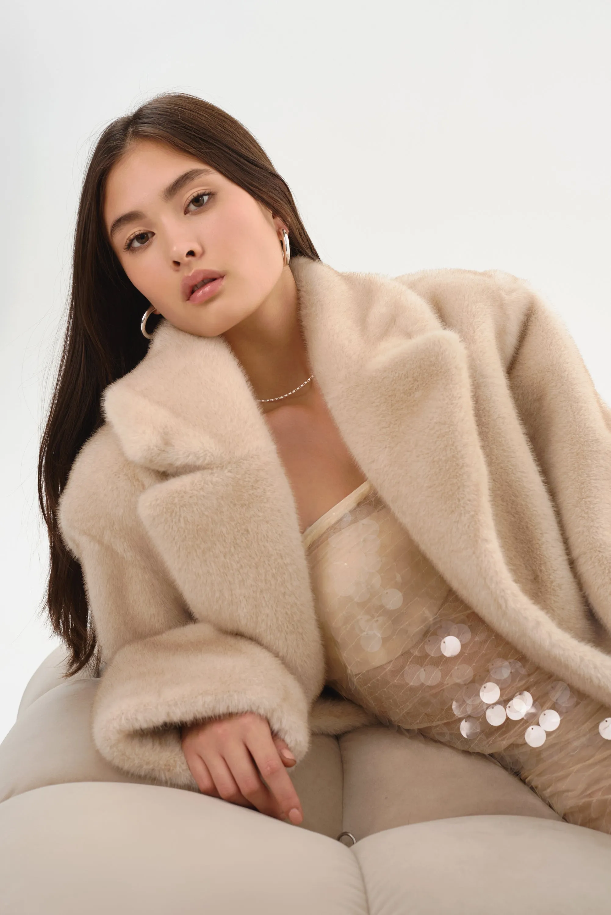DARELLE | Oversized Faux Fur Maxi Coat