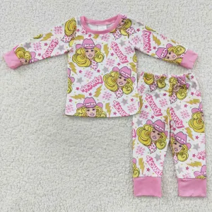 Fashion Kids Girls Pajamas Long Sleeve Sleepwear Sets GLP0658