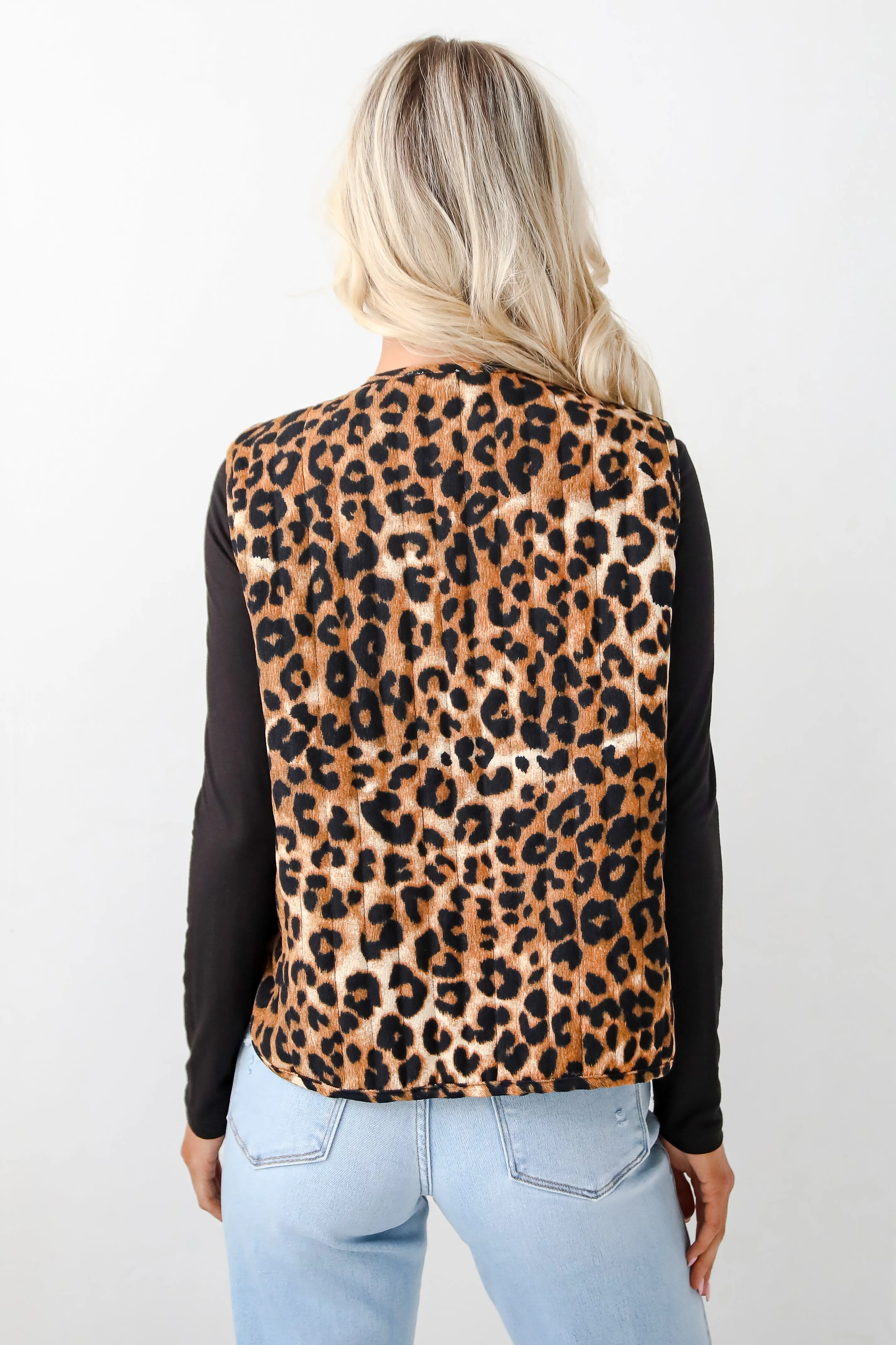 FINAL SALE - Fierce Perfection Leopard Corduroy Tie Vest