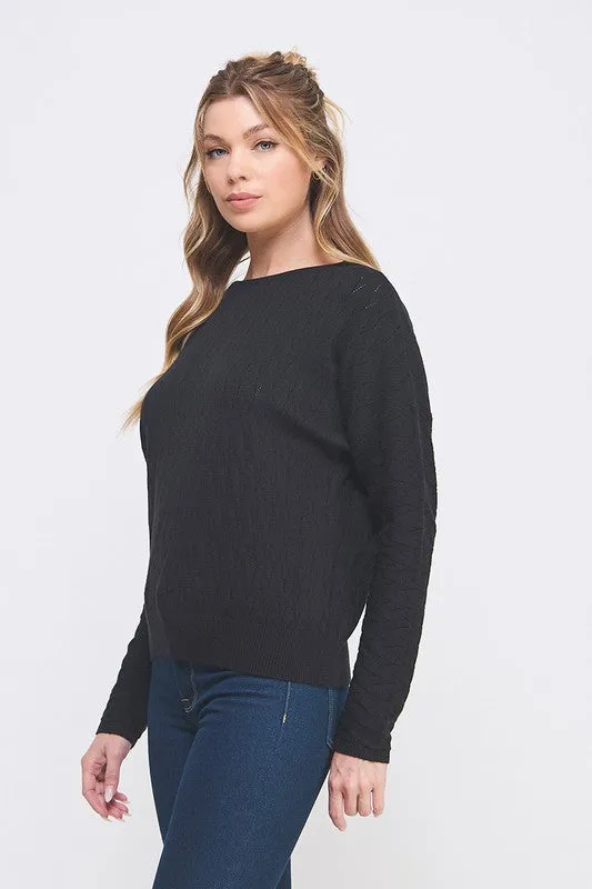 Fine Gauge Dolman Sweater Top