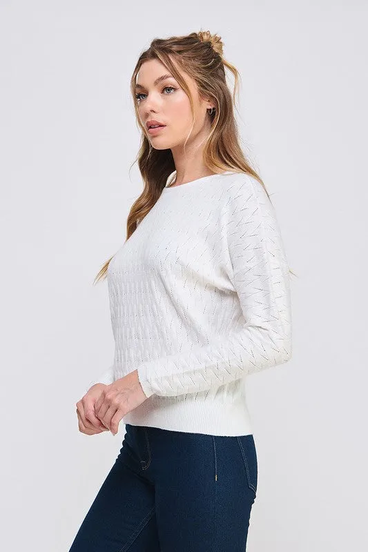 Fine Gauge Dolman Sweater Top