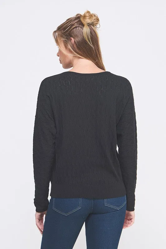 Fine Gauge Dolman Sweater Top