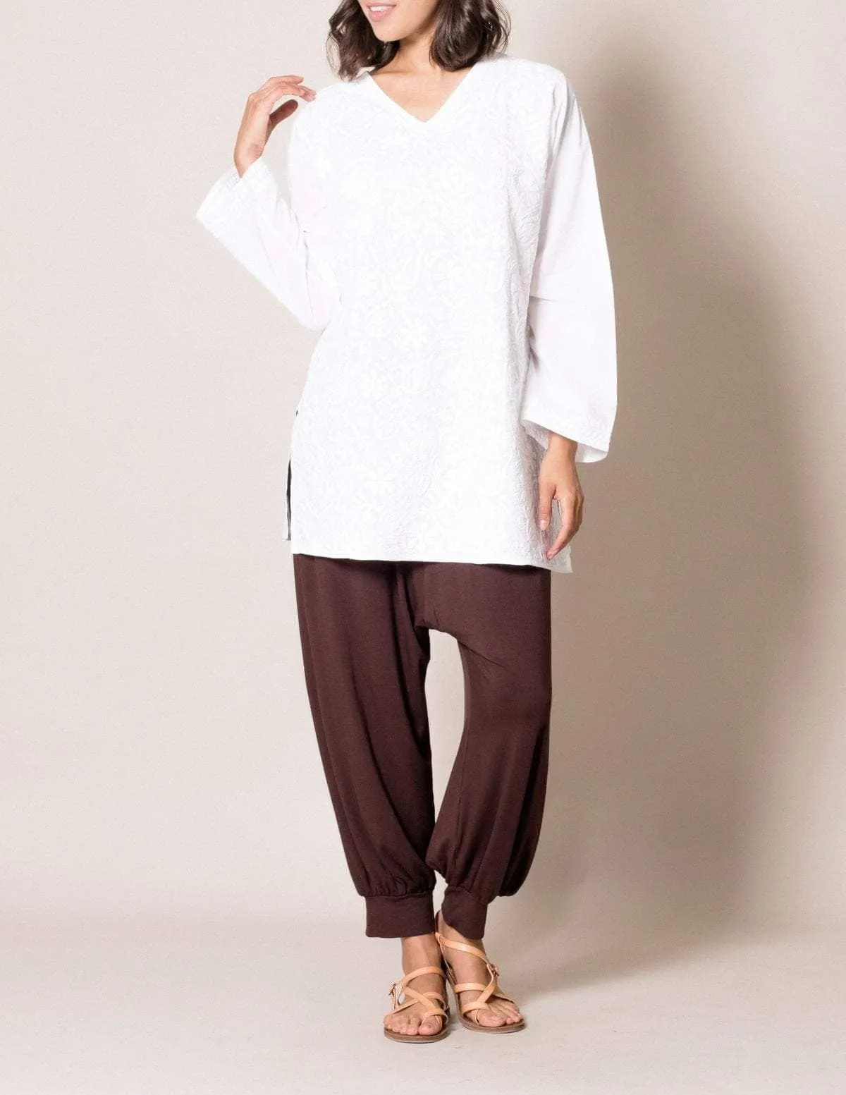 Flowy Harem Pants - Espresso