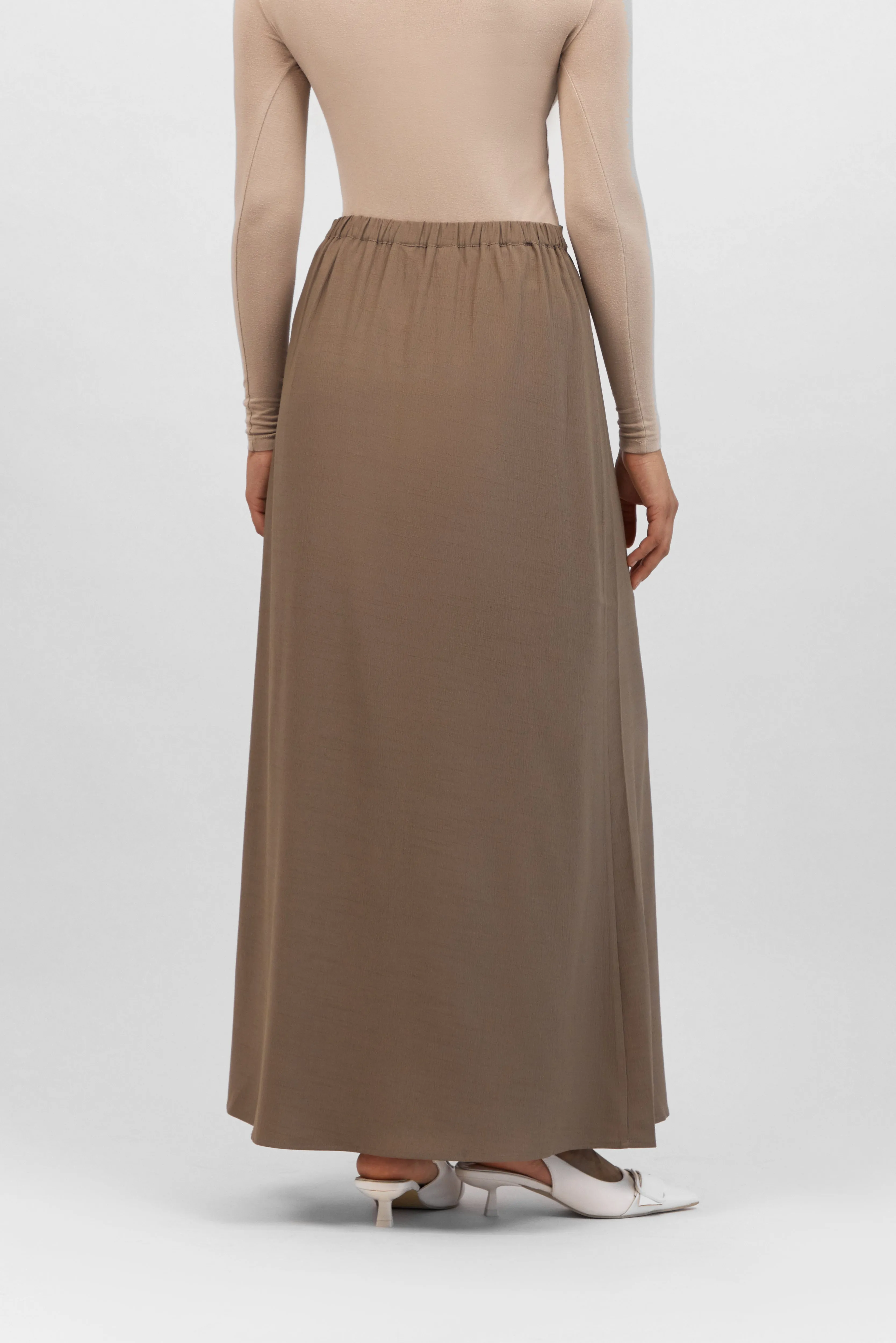 Flowy Maxi Skirt - Dark Oak