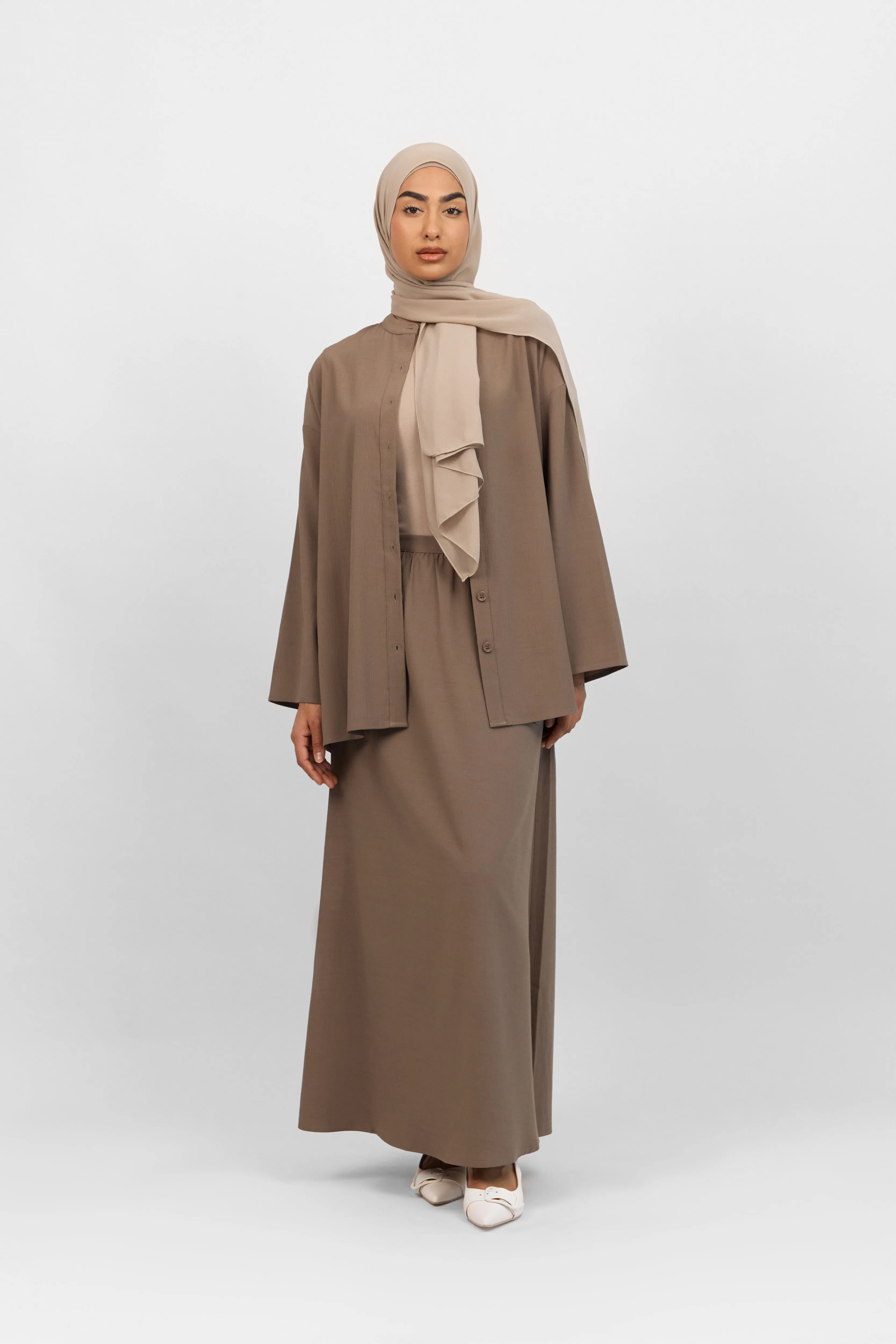 Flowy Maxi Skirt - Dark Oak