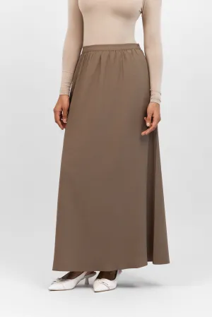Flowy Maxi Skirt - Dark Oak