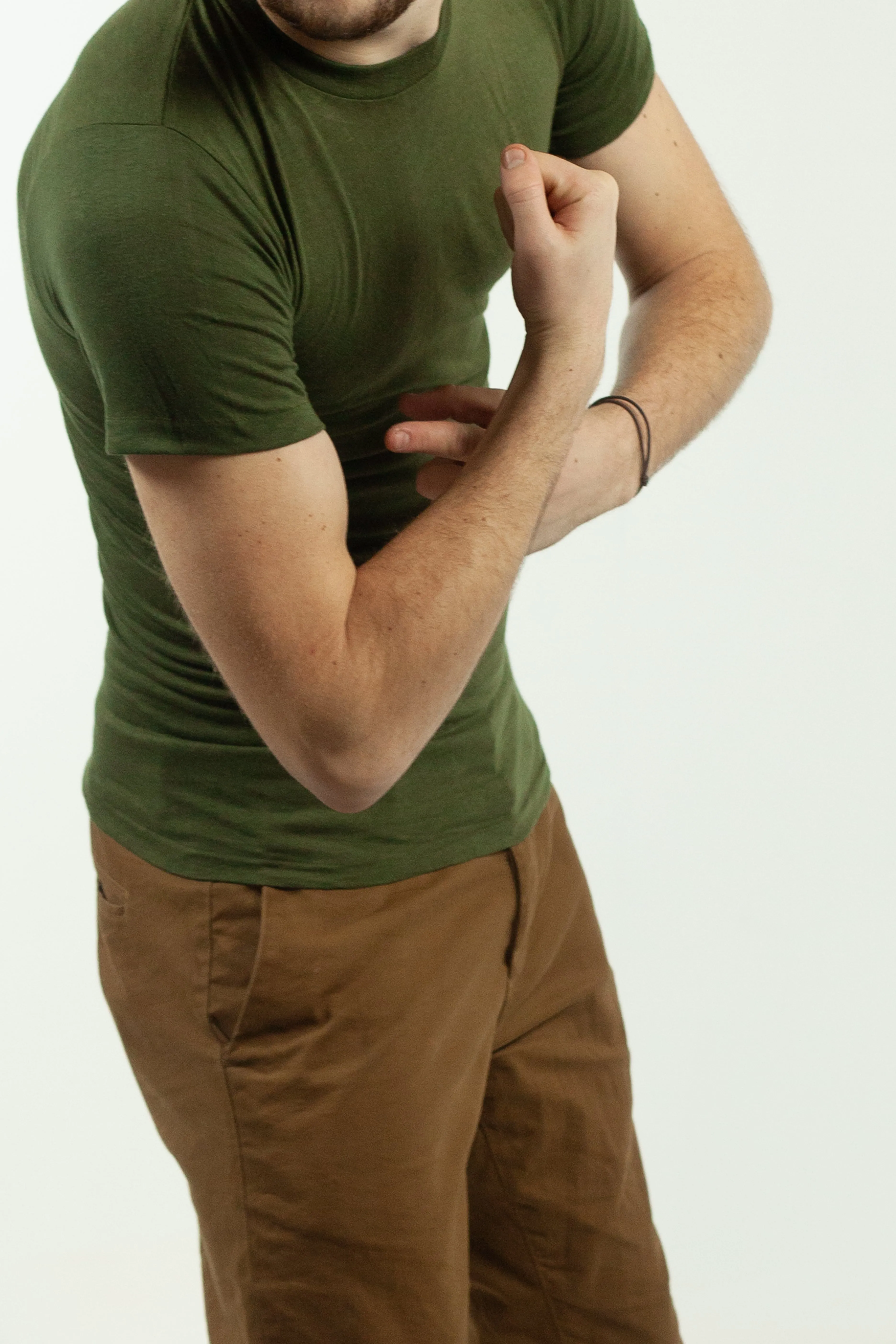 German Army - Plain Olive Green Cotton T-Shirt - Grade 1