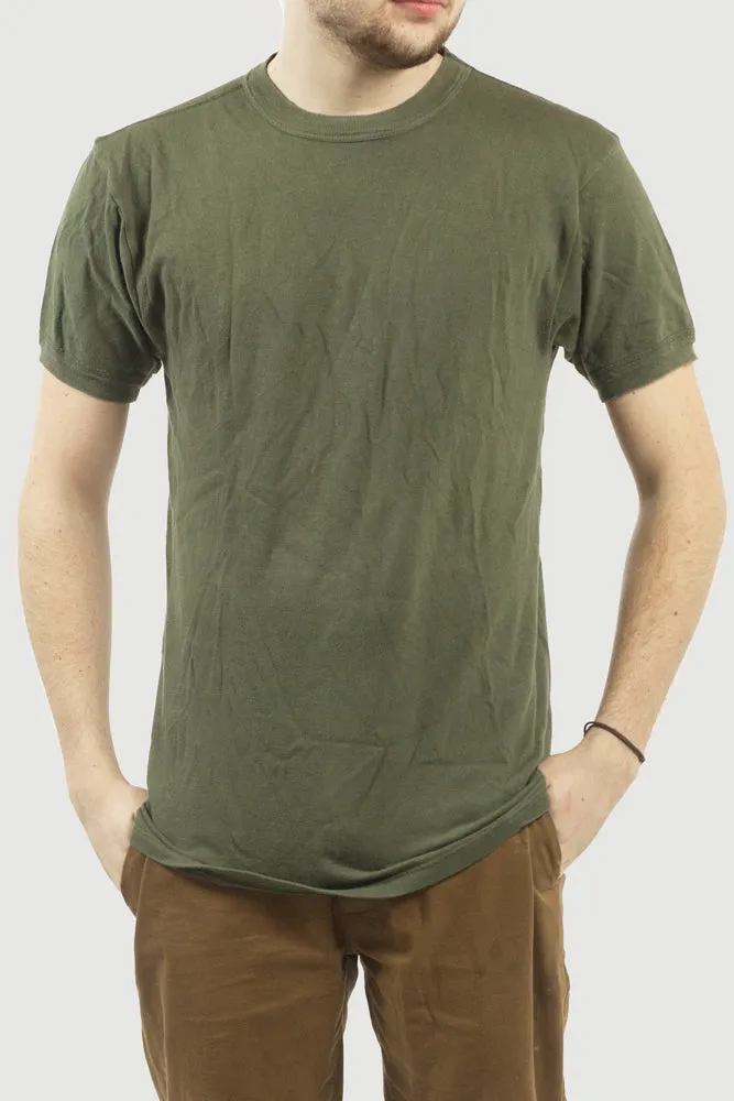 German Army - Plain Olive Green Cotton T-Shirt - Grade 1
