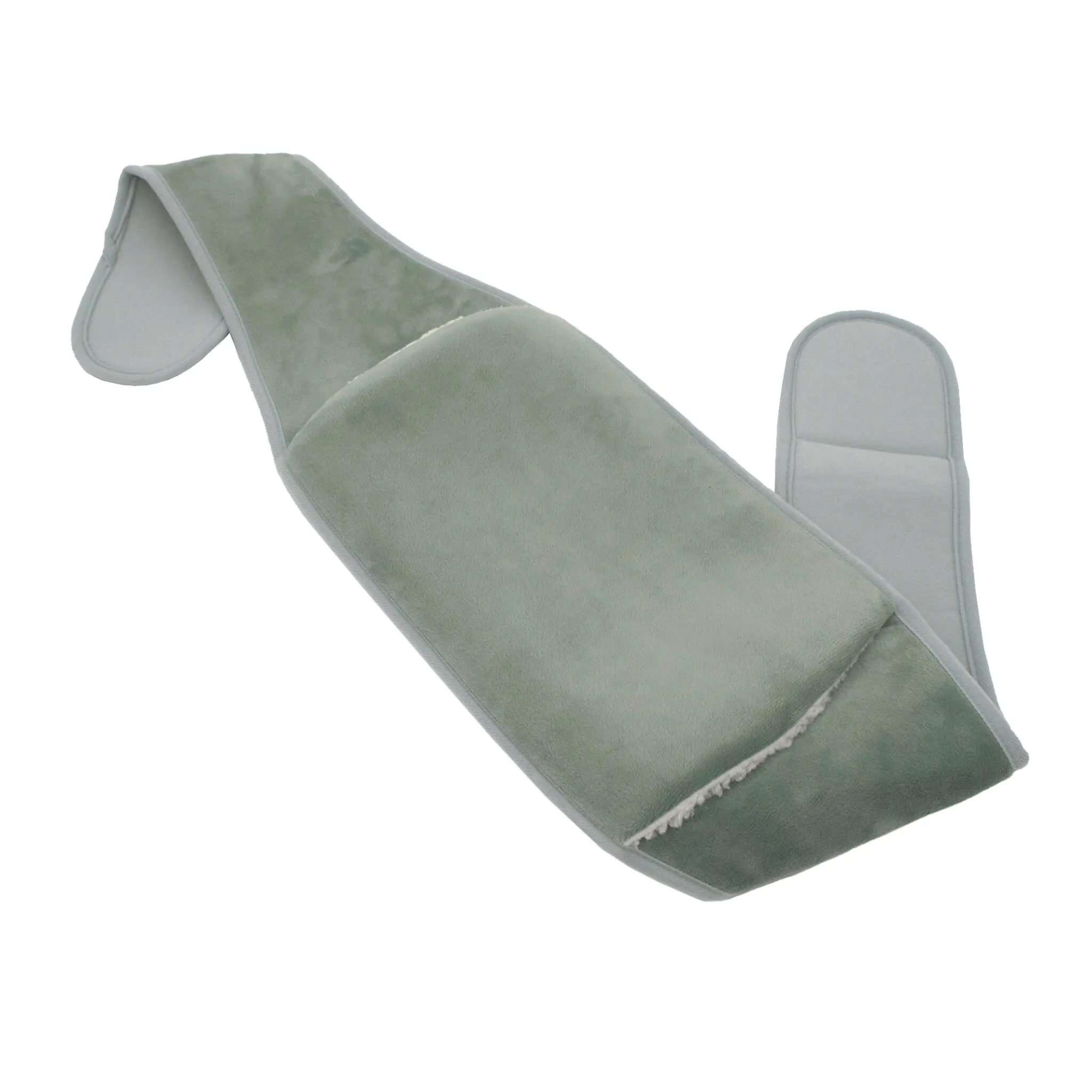 Green Plush Fleece 3 in 1 Heat Body Wrap with Integrated Hot Water Bottle