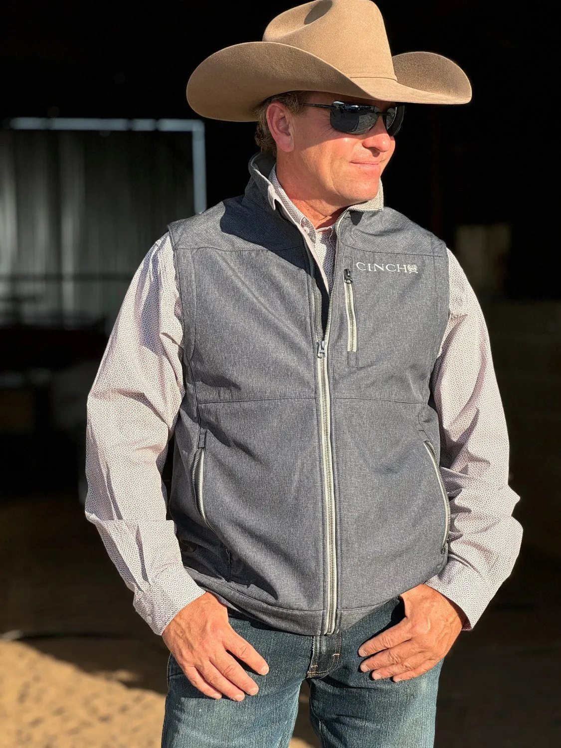 Men's Justus Navy Cinch Vest