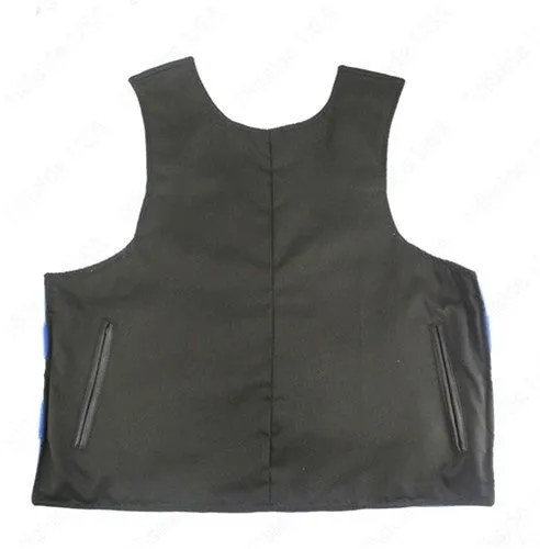 Mens Made in USA Royal Blue Leather Bullet Proof Style Motorcycle Vest