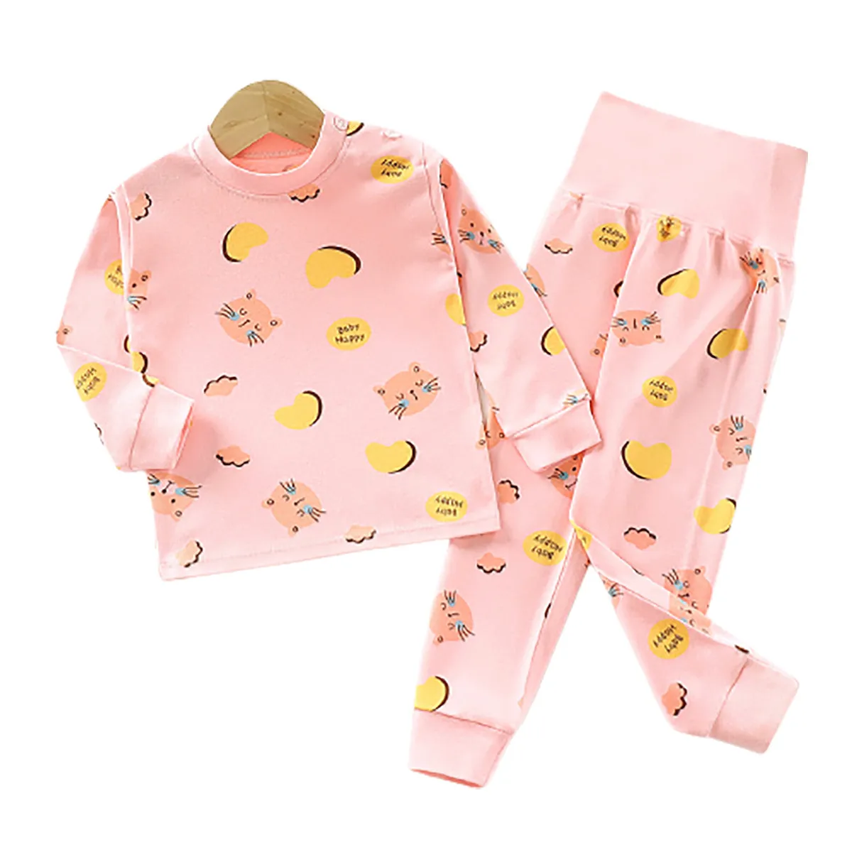 Newborn Toddler Kids Baby Boys Clothing Set Long Sleeve Tops Pants Little Kids All season Outfits, Brown
