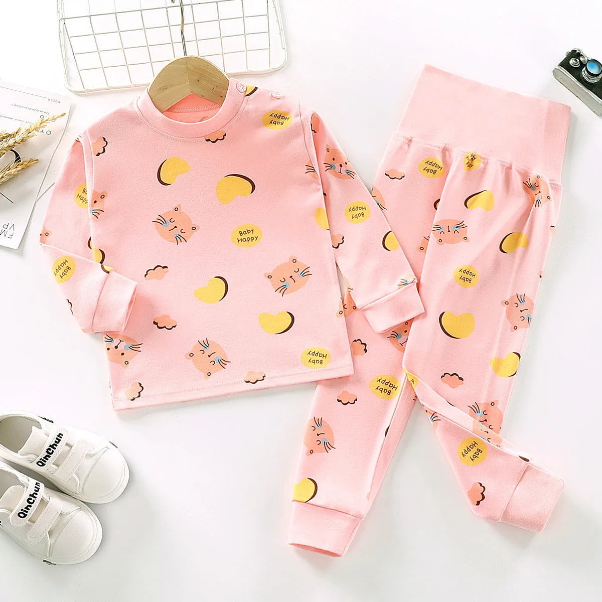Newborn Toddler Kids Baby Boys Clothing Set Long Sleeve Tops Pants Little Kids All season Outfits, Brown