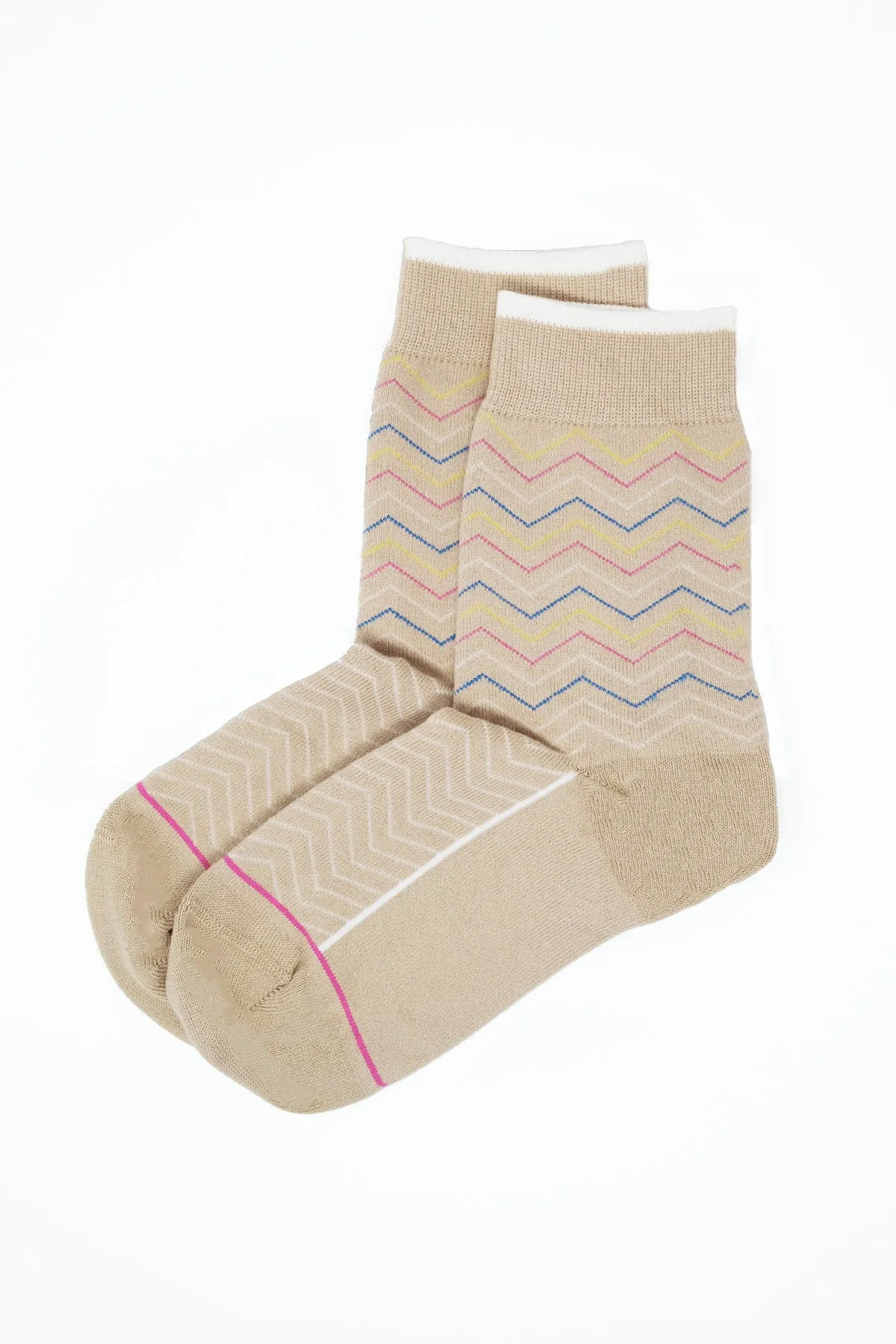 Oblique Women's Socks - Beige