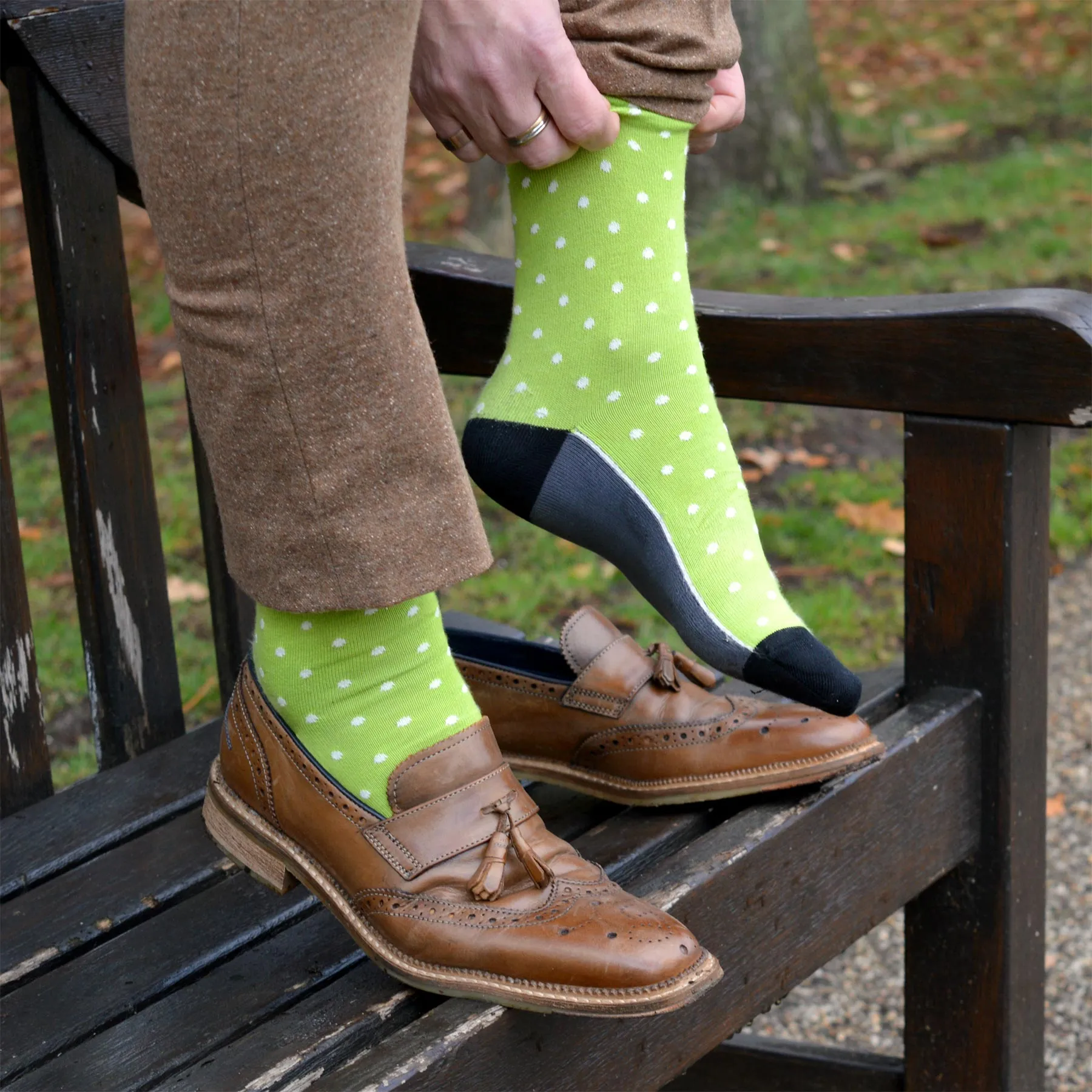 Pin Polka Men's Socks - Mint