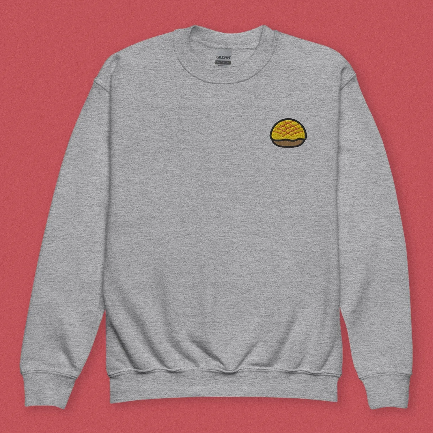 Pineapple Bun Embroidered Kids Sweatshirt