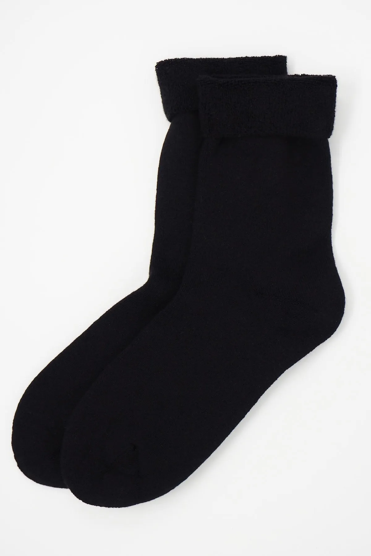 Plain Women's Bed Socks - Black