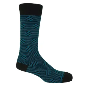 Polka Stripe Men's Socks - Sable