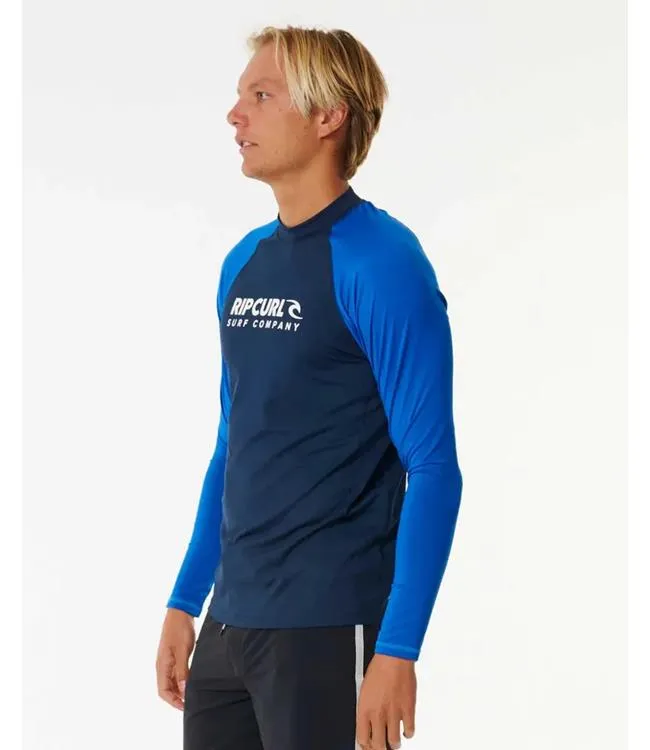 Ripcurl Shock Mens Long Sleeve Rashy (2024) - Dark Navy