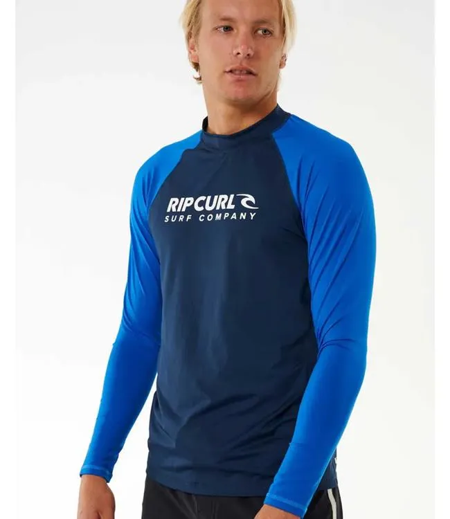 Ripcurl Shock Mens Long Sleeve Rashy (2024) - Dark Navy