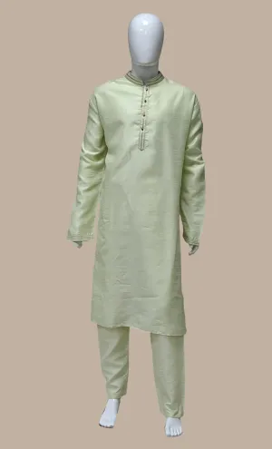 Soft Mint Embroidered Kurta Set