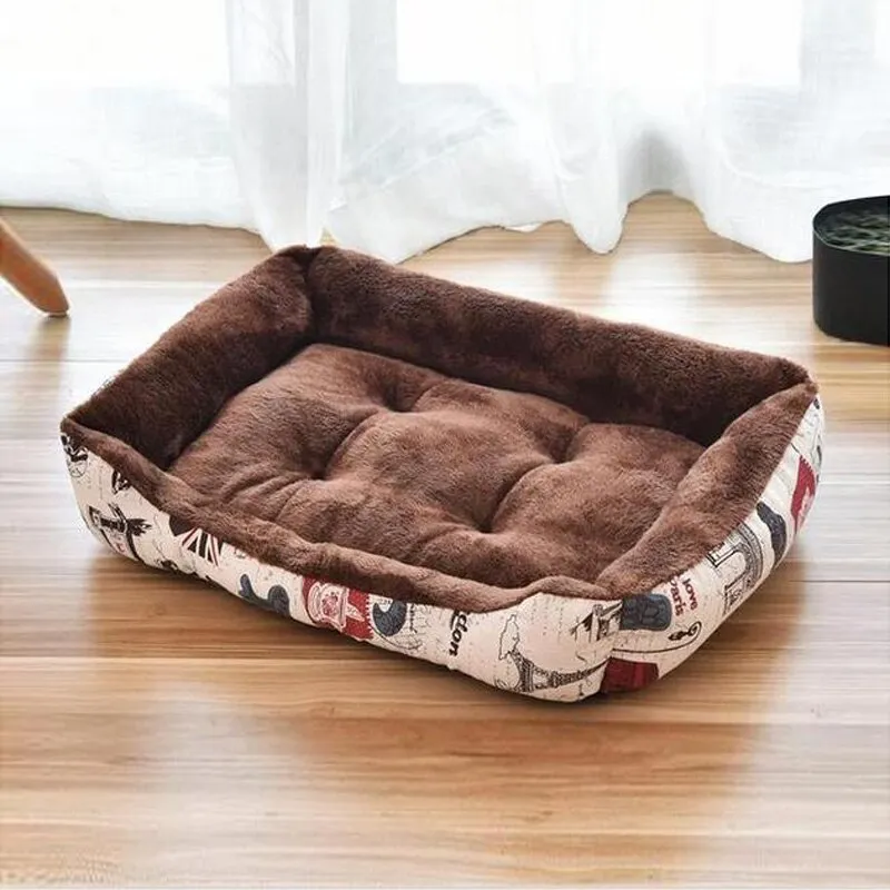Soft Pet Bed | Flannel Thickened Pet Fleece Dog House | Soft Fleece Nest for Dogs & Cats | Breathable Puppy Kennel Mat | Comfy Baskets for Pets