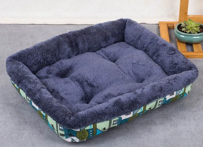 Soft Pet Bed | Flannel Thickened Pet Fleece Dog House | Soft Fleece Nest for Dogs & Cats | Breathable Puppy Kennel Mat | Comfy Baskets for Pets