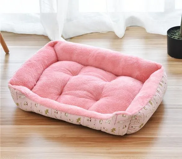Soft Pet Bed | Flannel Thickened Pet Fleece Dog House | Soft Fleece Nest for Dogs & Cats | Breathable Puppy Kennel Mat | Comfy Baskets for Pets