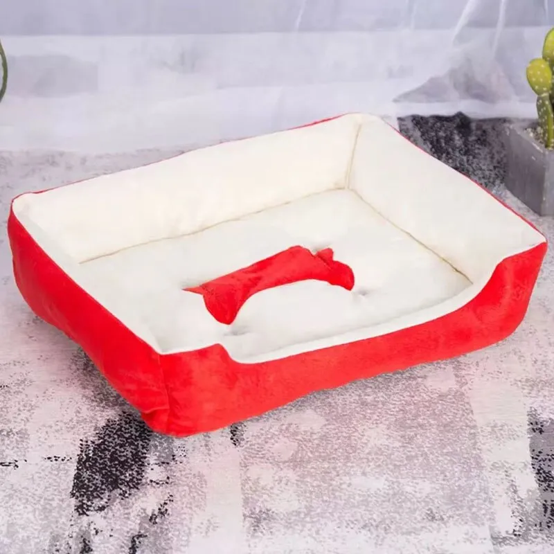 Soft Pet Bed | Flannel Thickened Pet Fleece Dog House | Soft Fleece Nest for Dogs & Cats | Breathable Puppy Kennel Mat | Comfy Baskets for Pets