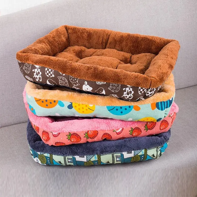 Soft Pet Bed | Flannel Thickened Pet Fleece Dog House | Soft Fleece Nest for Dogs & Cats | Breathable Puppy Kennel Mat | Comfy Baskets for Pets