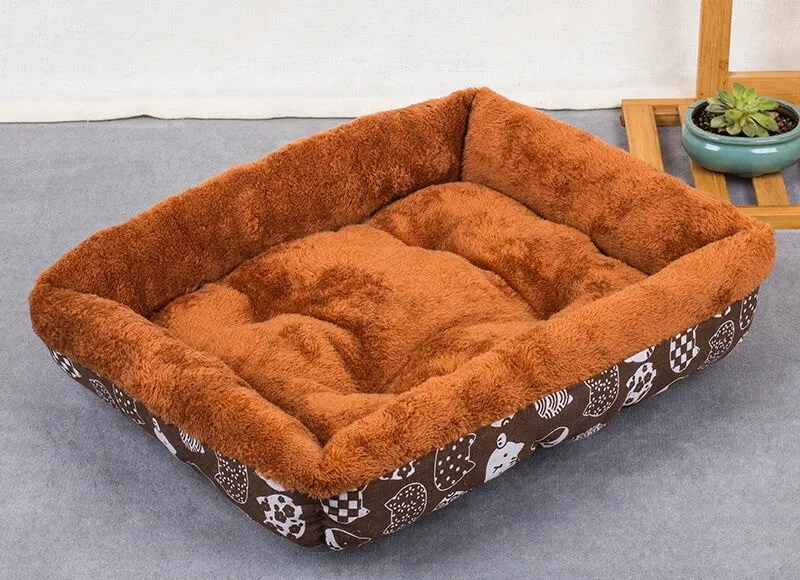 Soft Pet Bed | Flannel Thickened Pet Fleece Dog House | Soft Fleece Nest for Dogs & Cats | Breathable Puppy Kennel Mat | Comfy Baskets for Pets