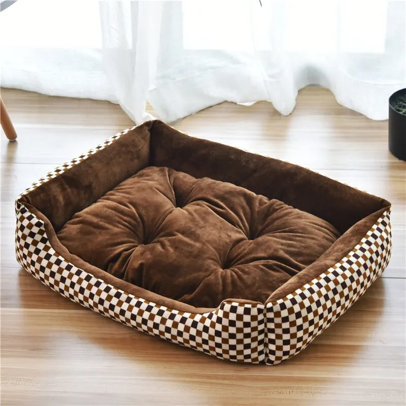 Soft Pet Bed | Flannel Thickened Pet Fleece Dog House | Soft Fleece Nest for Dogs & Cats | Breathable Puppy Kennel Mat | Comfy Baskets for Pets