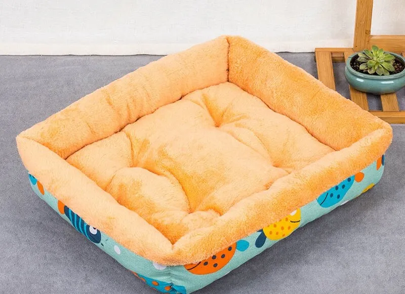 Soft Pet Bed | Flannel Thickened Pet Fleece Dog House | Soft Fleece Nest for Dogs & Cats | Breathable Puppy Kennel Mat | Comfy Baskets for Pets