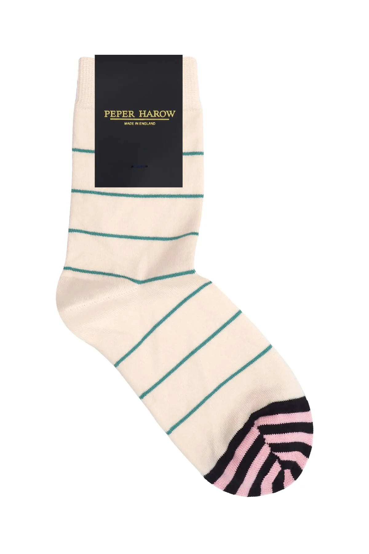Thin Stripe Women's Socks - Cream