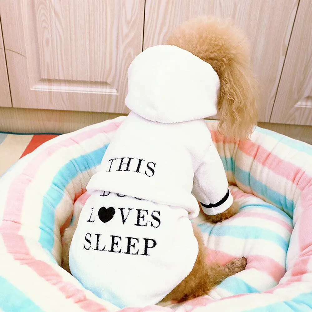 'This Dog Loves Sleep' Hoodie & Robe