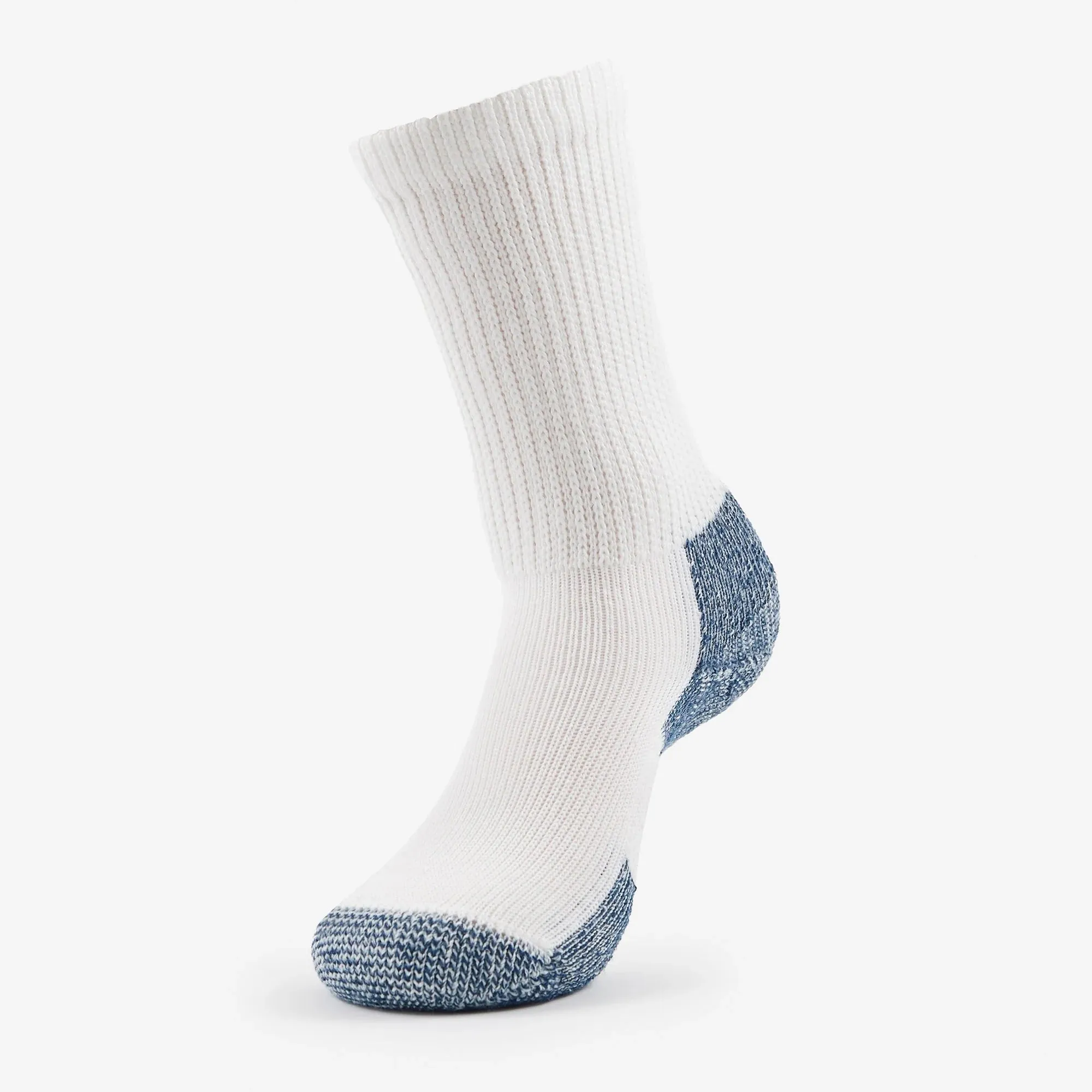 Thorlo Thick Running Socks (XJ Extra Large) - White/Navy