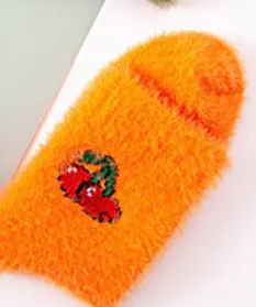 Unisex Winter Fluffy Thick Fruit Design Print House Happy Socks