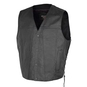 VL940 Vance Leather Gambler Style Premium Cowhide Leather Vest