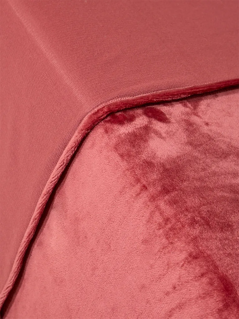 Westside Home Dusty Rose Double Bed Fleece Blanket