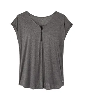 Winterberry Zip Top | Charcoal Grey